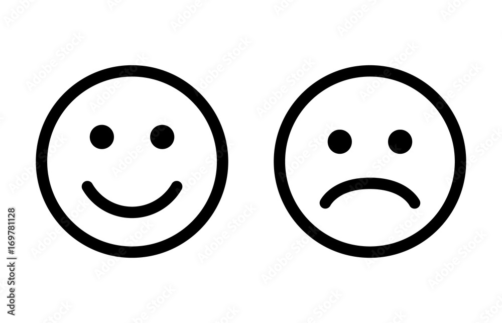 smiley face sad face