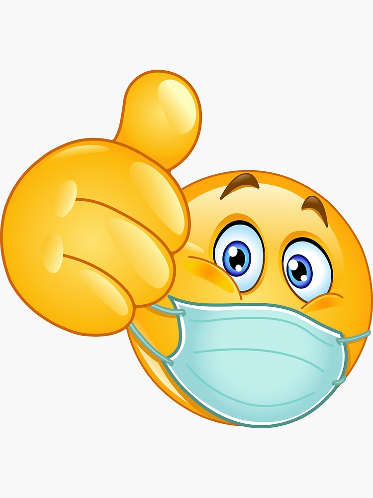 smiley face with a thumbs up
