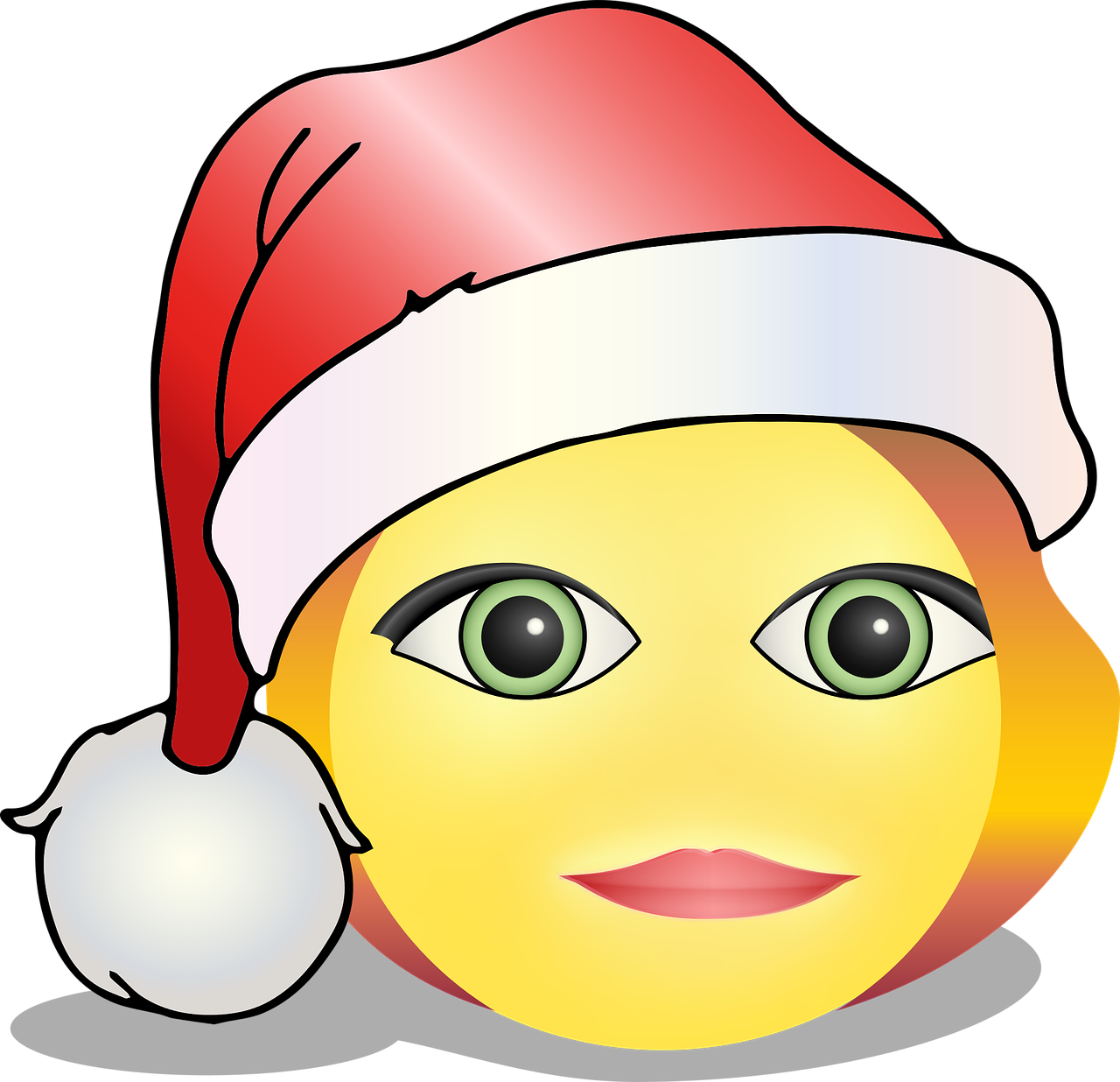 Download Smiley, Christmas, Santa Hat. Royalty-Free Vector Graphic ...