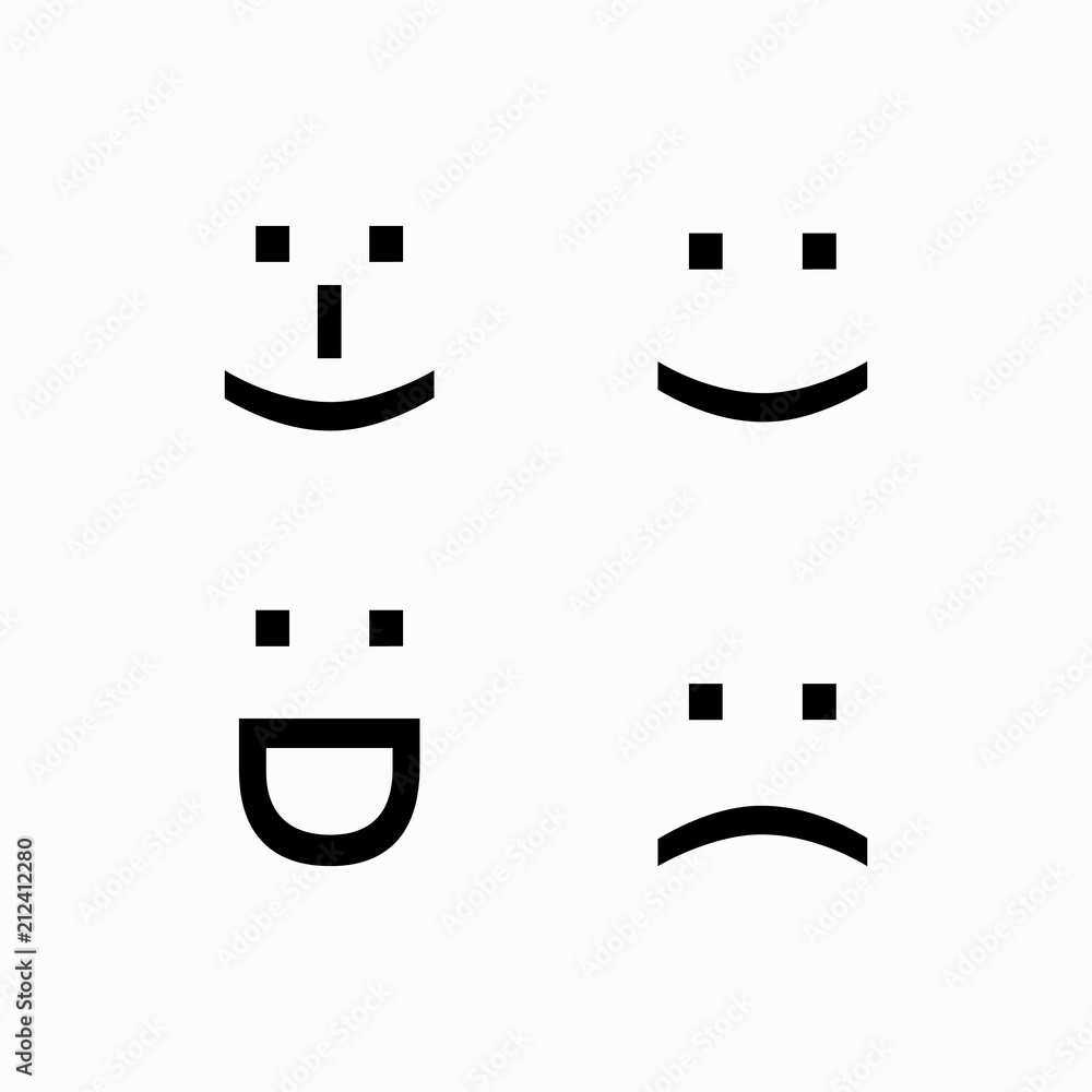 simple smiley face logo Stock-Vektorgrafik | Adobe Stock