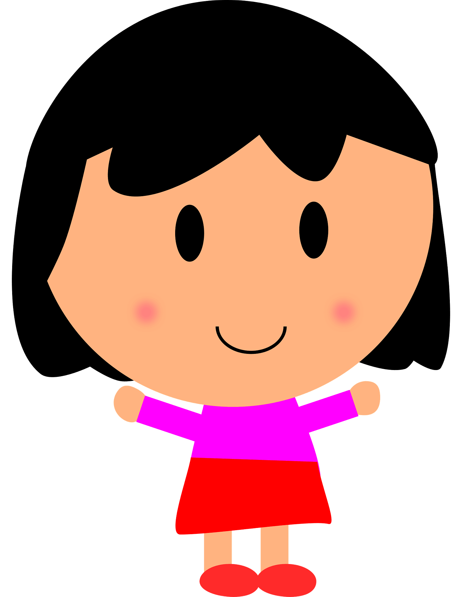 smiling girl cliparts