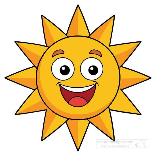 smiling sun clipart
