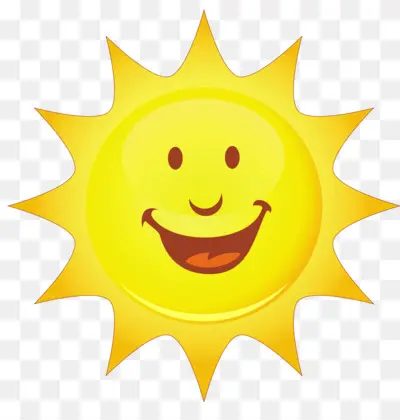 smiling sun clipart