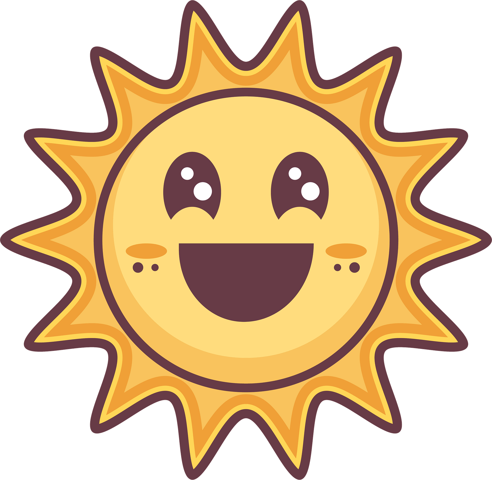 smiling sunshine clipart