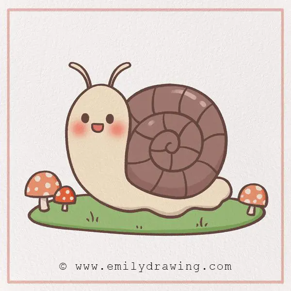 How to Draw a Snail - Emily Drawing