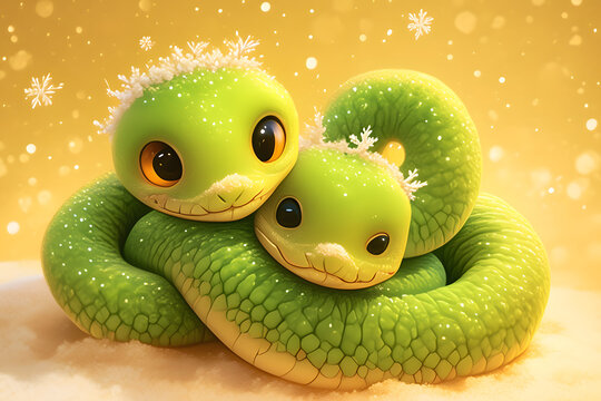 Niedlichen snake cartoon - PIXERS.DE