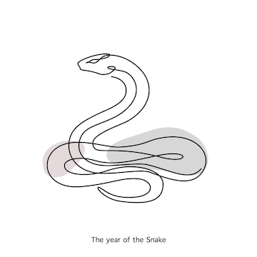 snake line art