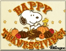 Snoopy Happy Thanksgiving Clip Art GIFs | Tenor