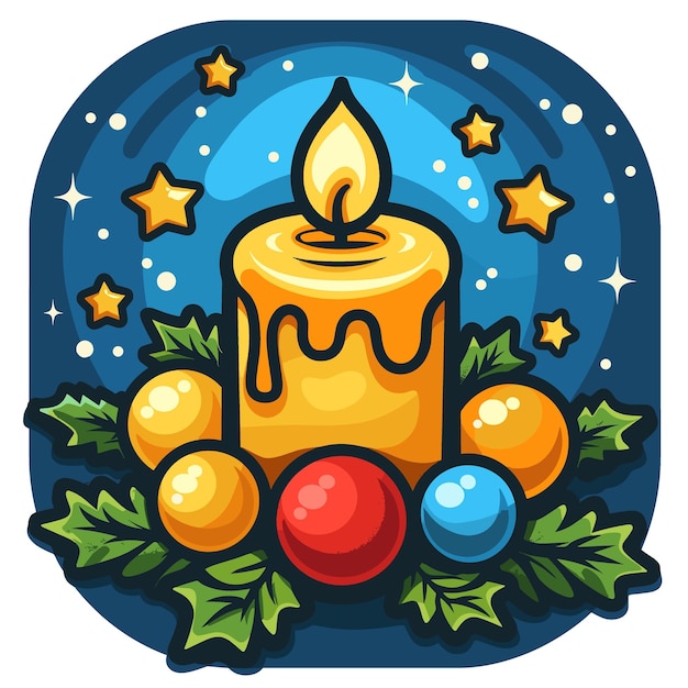 snow candle cliparts