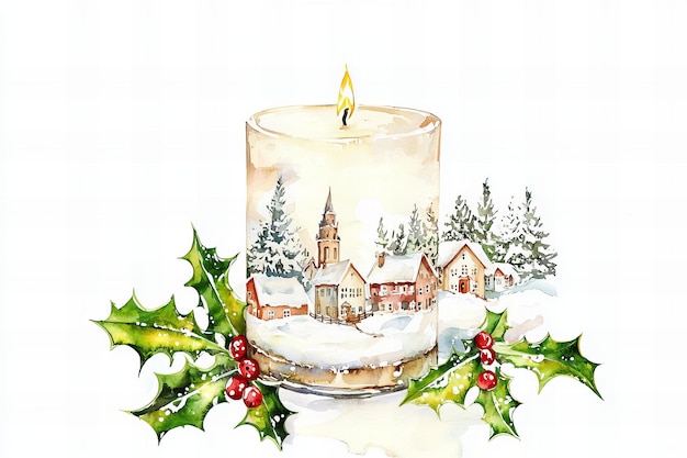 snow candle cliparts