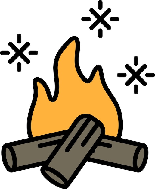 Premium Vector | A black and white drawing of a fire with a lot of ...