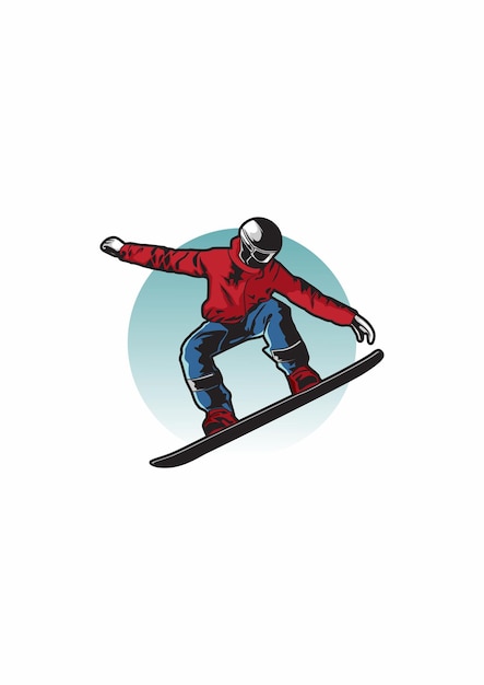 Snowboard-Vektor-Logo-ClipArt | Premium Vektor