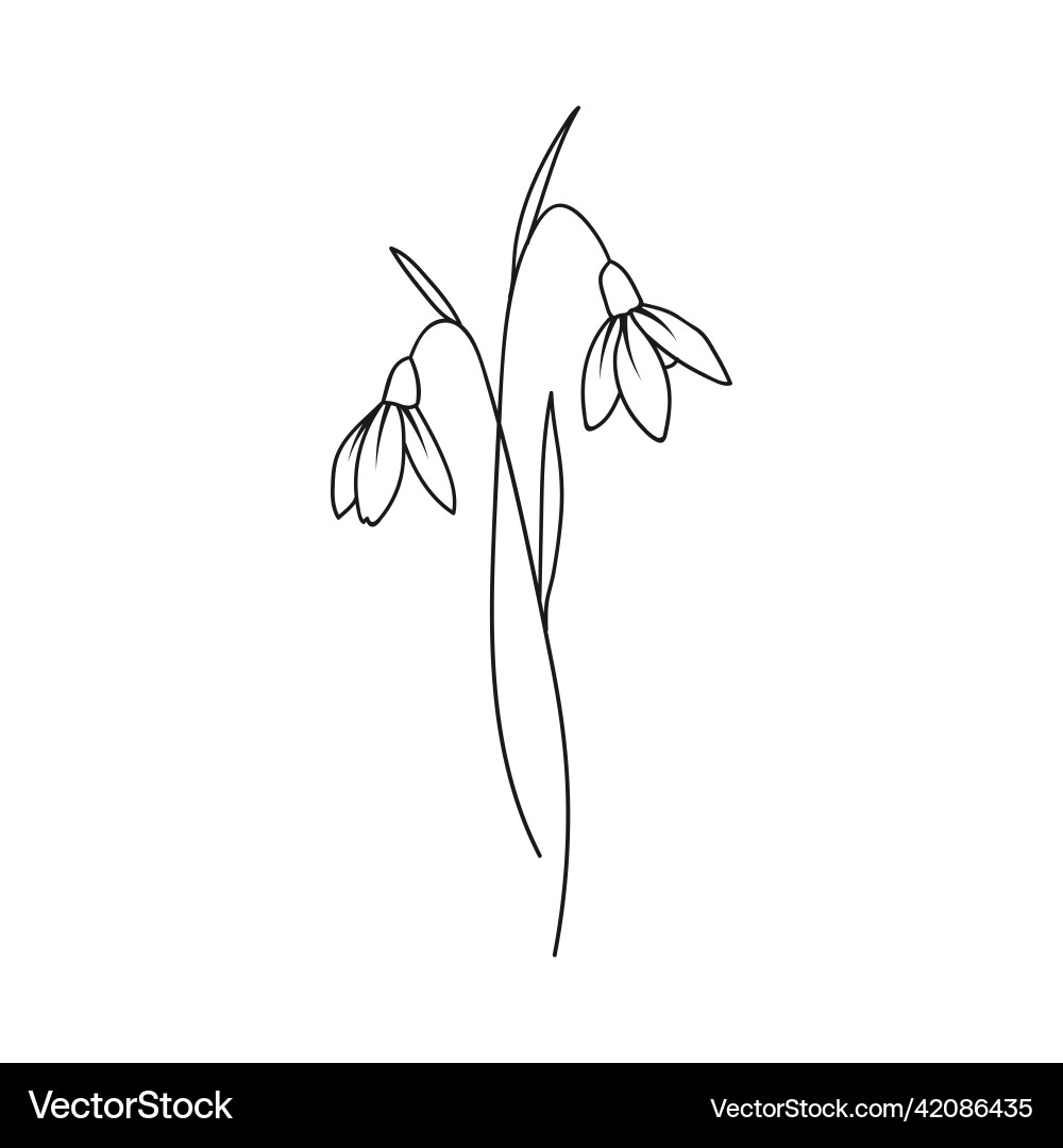 Minimalist Snowdrop Tattoo