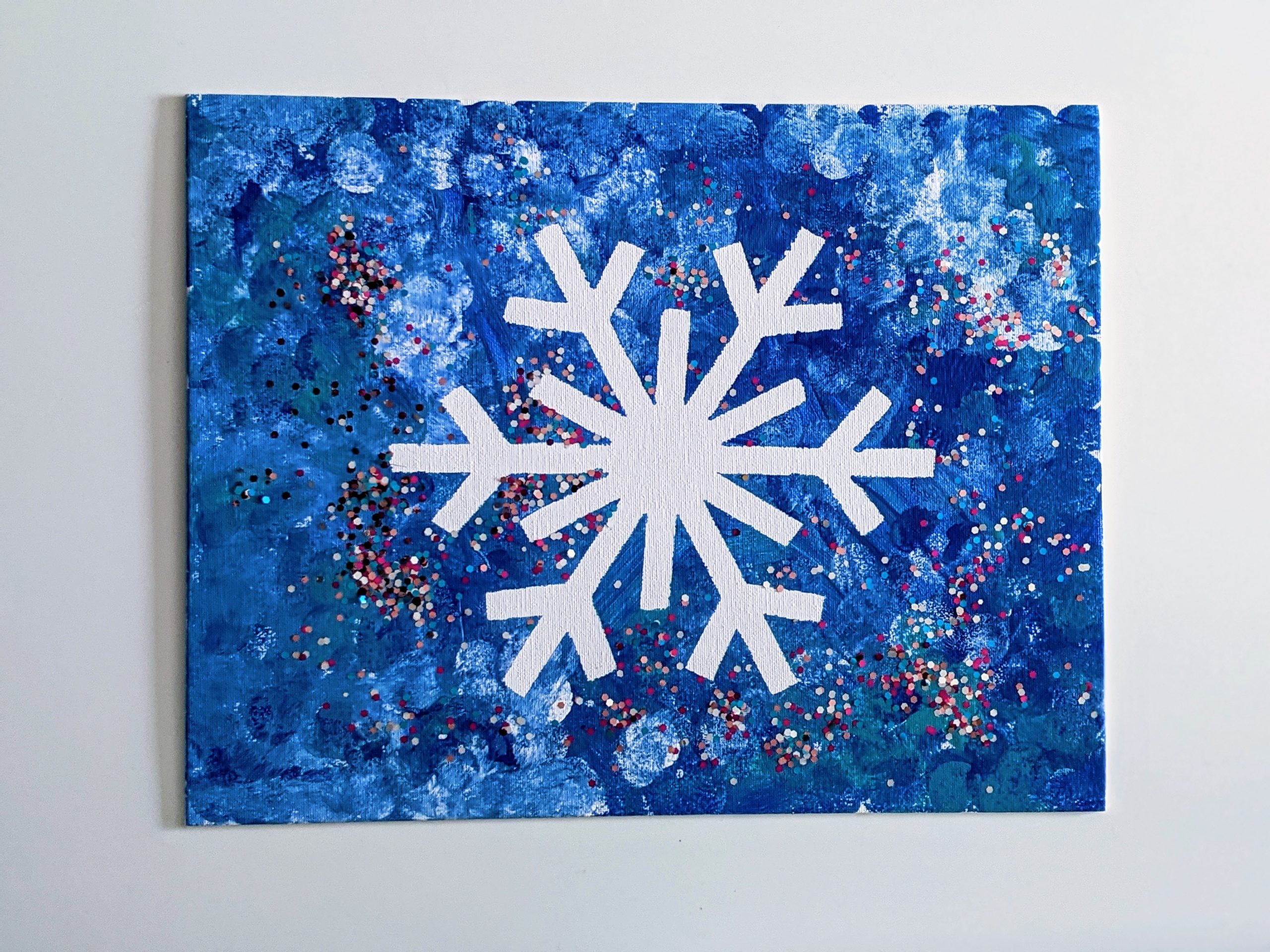 Beautiful and Super Simple Snowflake Painting for Kids