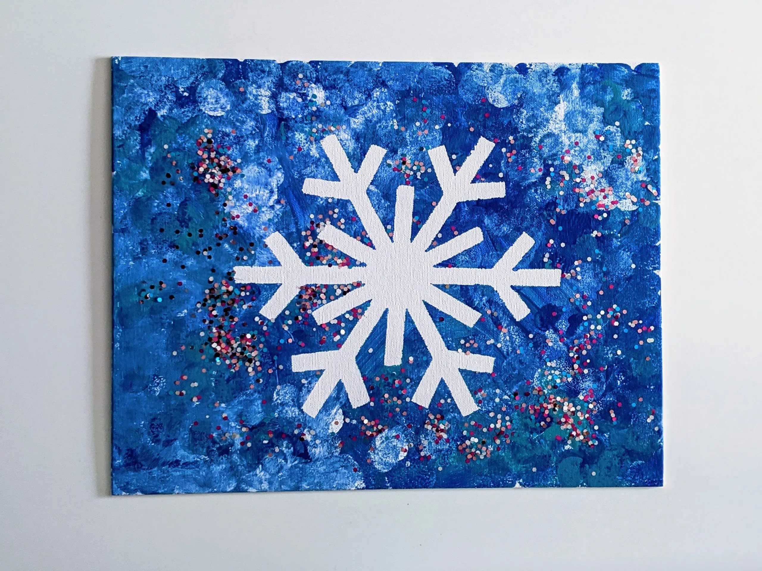 Beautiful and Super Simple Snowflake Painting for Kids