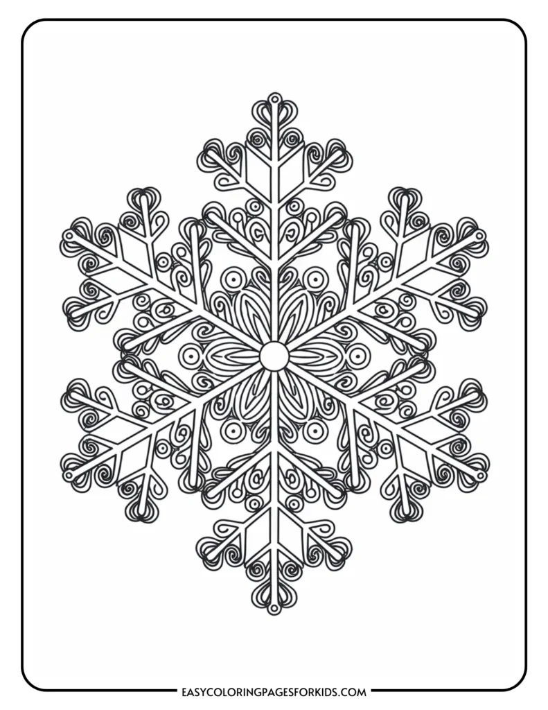 snowflake coloring sheet