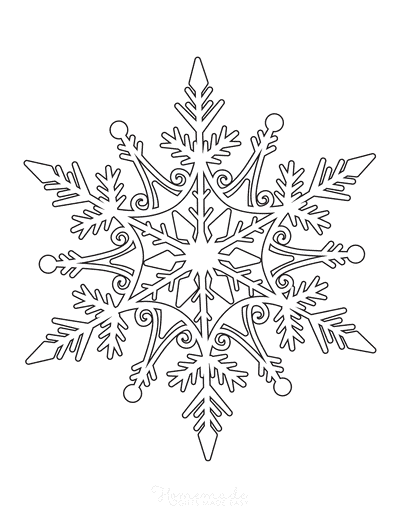 snowflake pictures to color