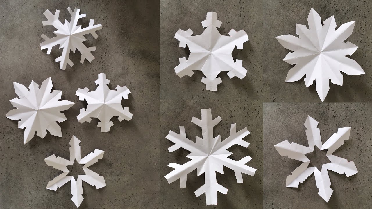 Paper Snowflake Tutorial/ DIY Paper Cutting Art/ DIY/ Paper Crafts For  School / Kids Craft Ideas