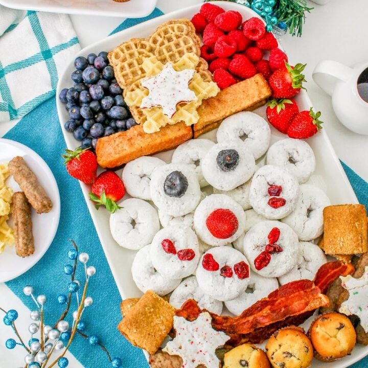 Snowman Breakfast Charcuterie Board Printable Recipe