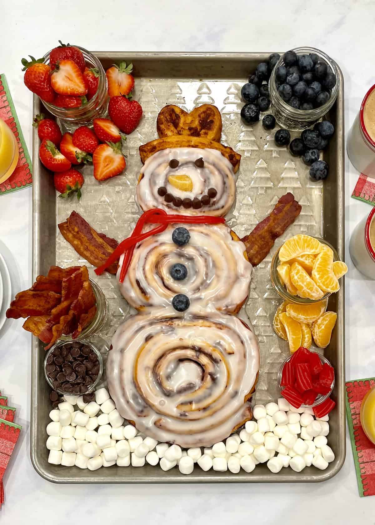 Cinnamon Snowman Breakfast Tray