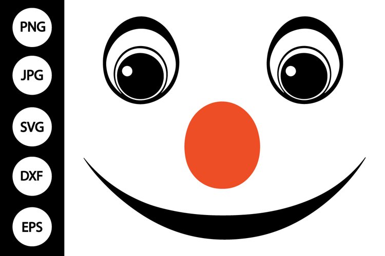 Snowman Face SVG, Snowman Face Clipart (3087997)
