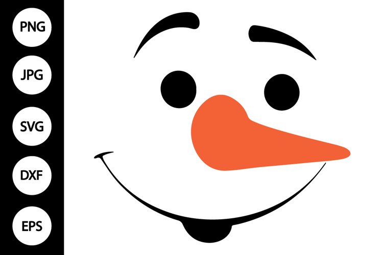 Snowman Face SVG, Snowman Face Clipart (3087958)