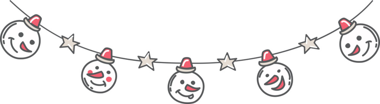 snowman garland cliparts