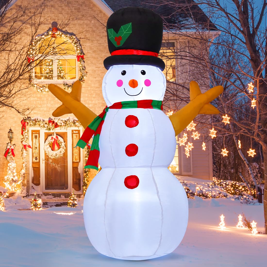 GOOSH Inflatable Snowman 5ft Christmas Decoration Inflatable ...