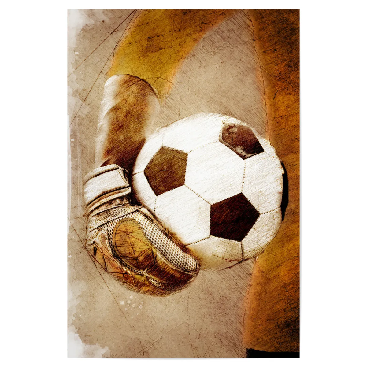 Goalkeeper soccer art (30x20 cm Poster)