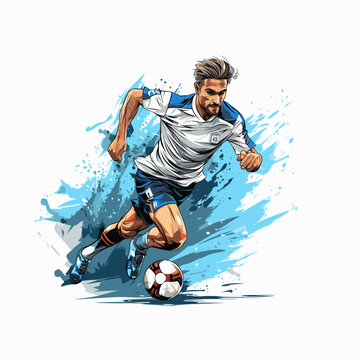 soccer players cliparts