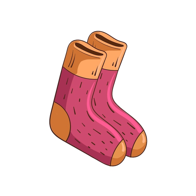 Socks clipart cartoon style vector illustration | Premium AI ...