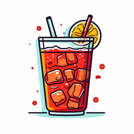 Soda Clipart in Minimalist Art Style Graphics: High-Res 4K &amp; Vector