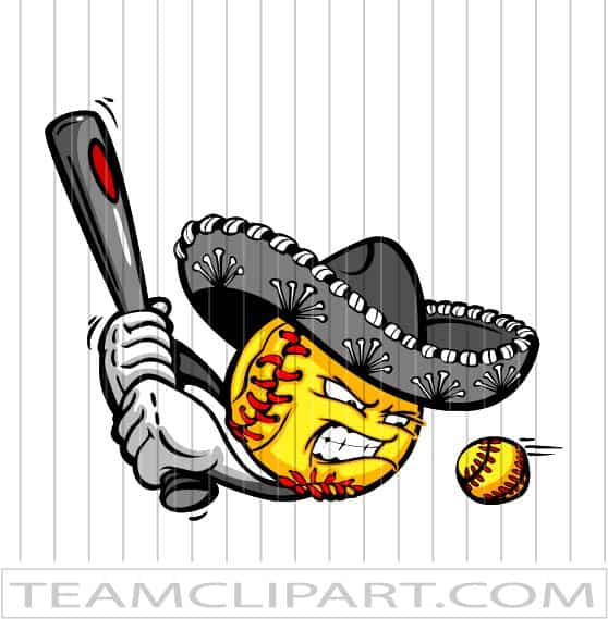 softball cartoon pictures