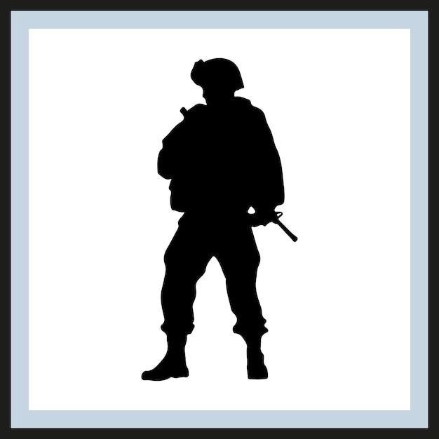 soldier silhouette clipart