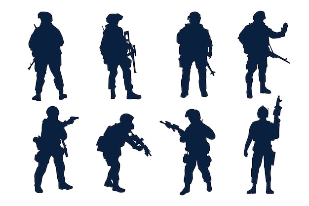 Soldier Silhouette-Vektoren und -Illustrationen zum kostenlosen ...