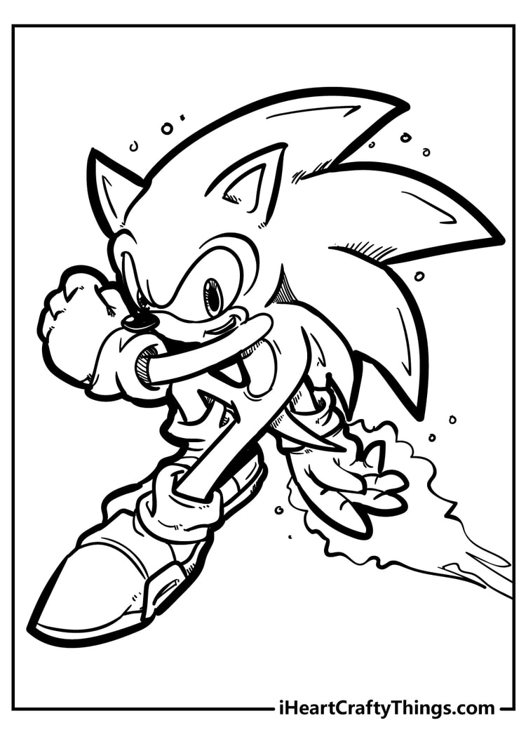 sonic the hedgehog colouring pictures