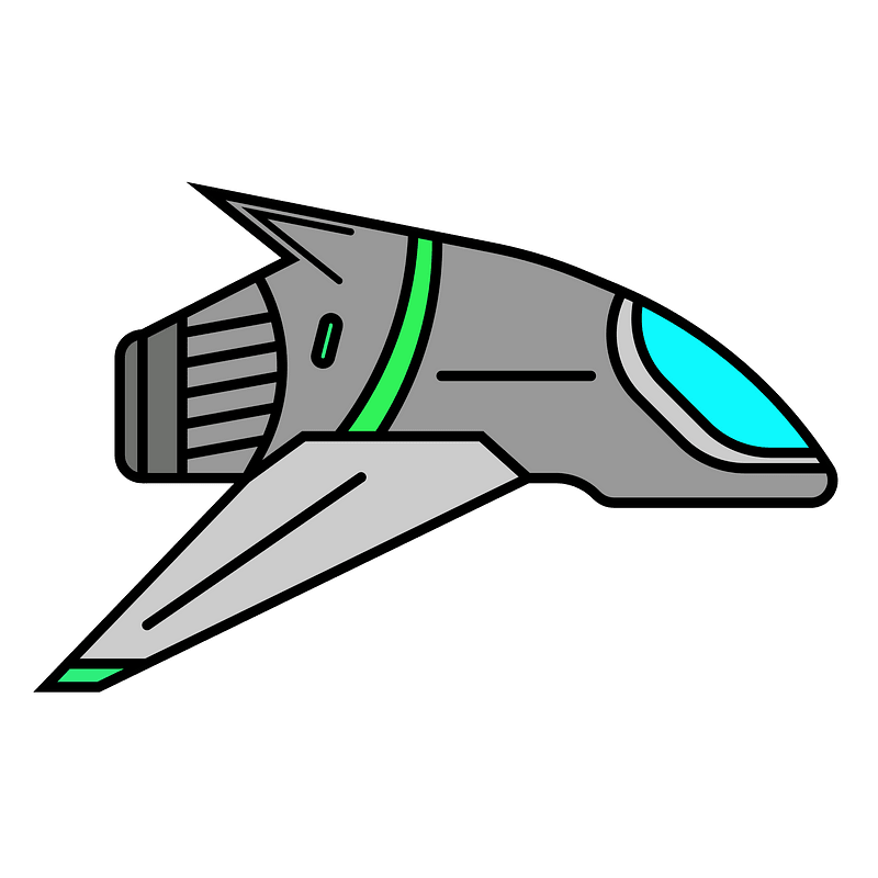Green small spaceship - Free vector clipart images on clipart library.com