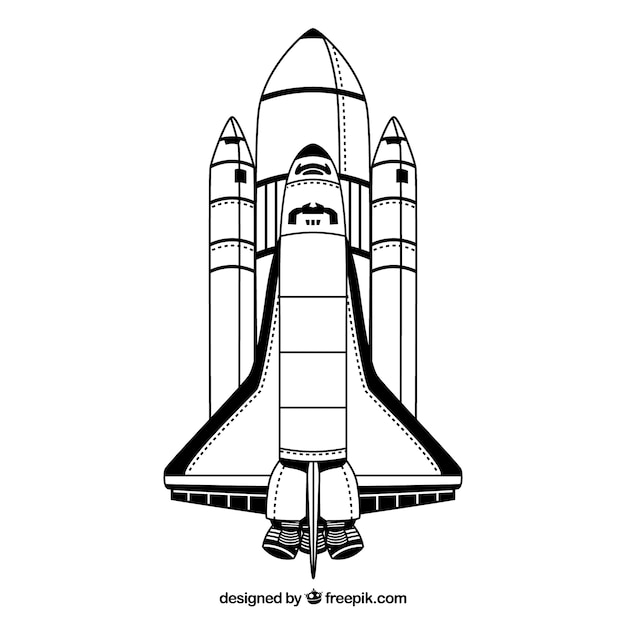 Space Ship Outline Images - Free Download on clipart library