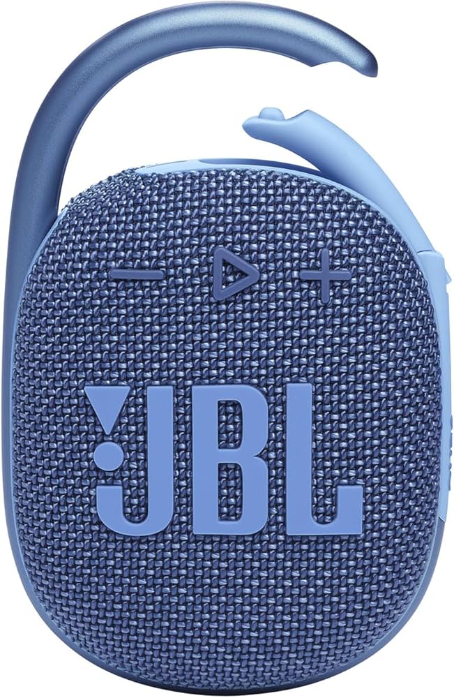 JBL Clip 4 Eco Bluetooth Speaker Made of Recycled Material in Blue -  Waterproof, Portable Music Box with Practical Carabiner - Up to 10 Hours of  ...