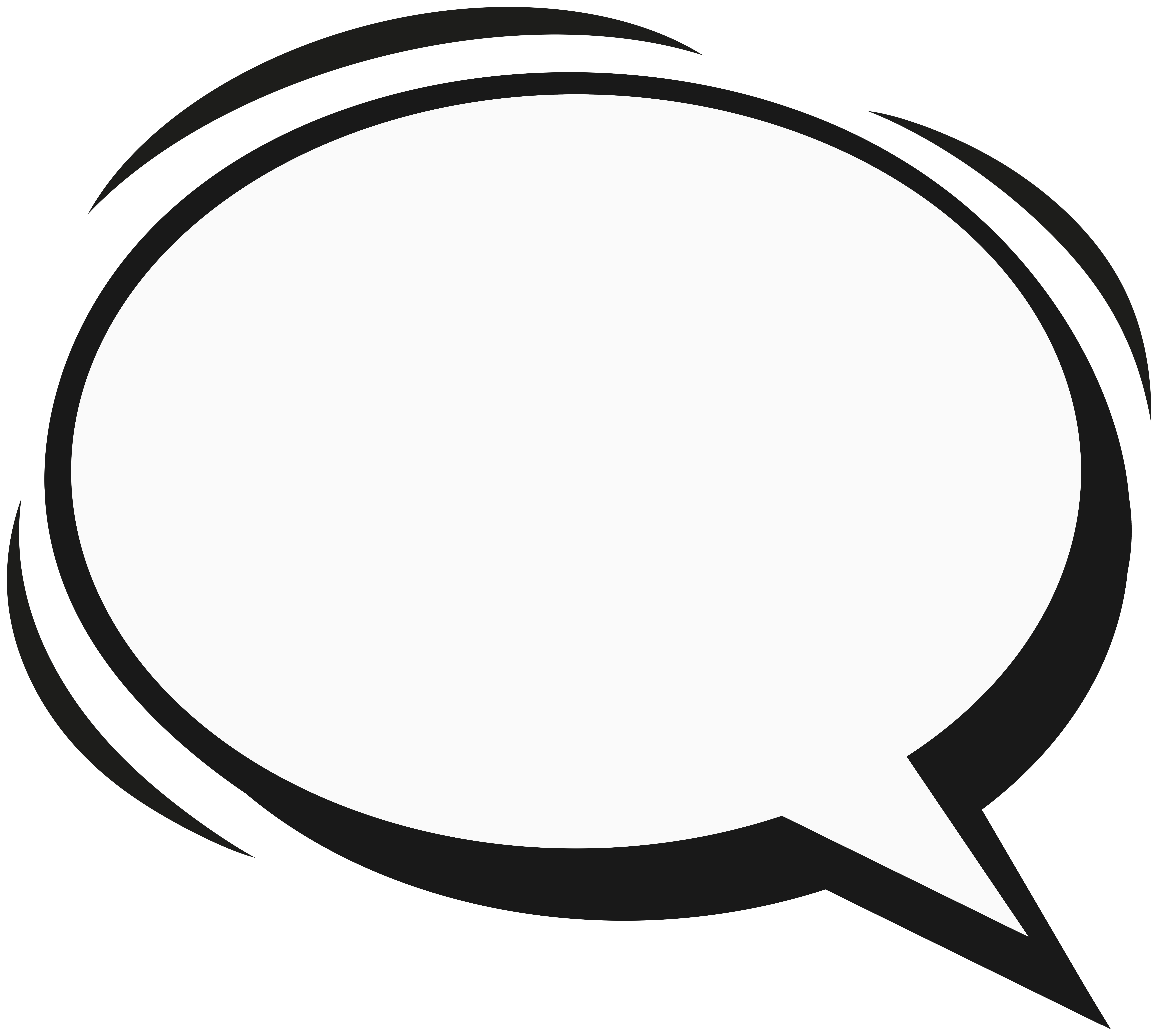 Speech balloon PNG transparent image download, size: 8000x7158px