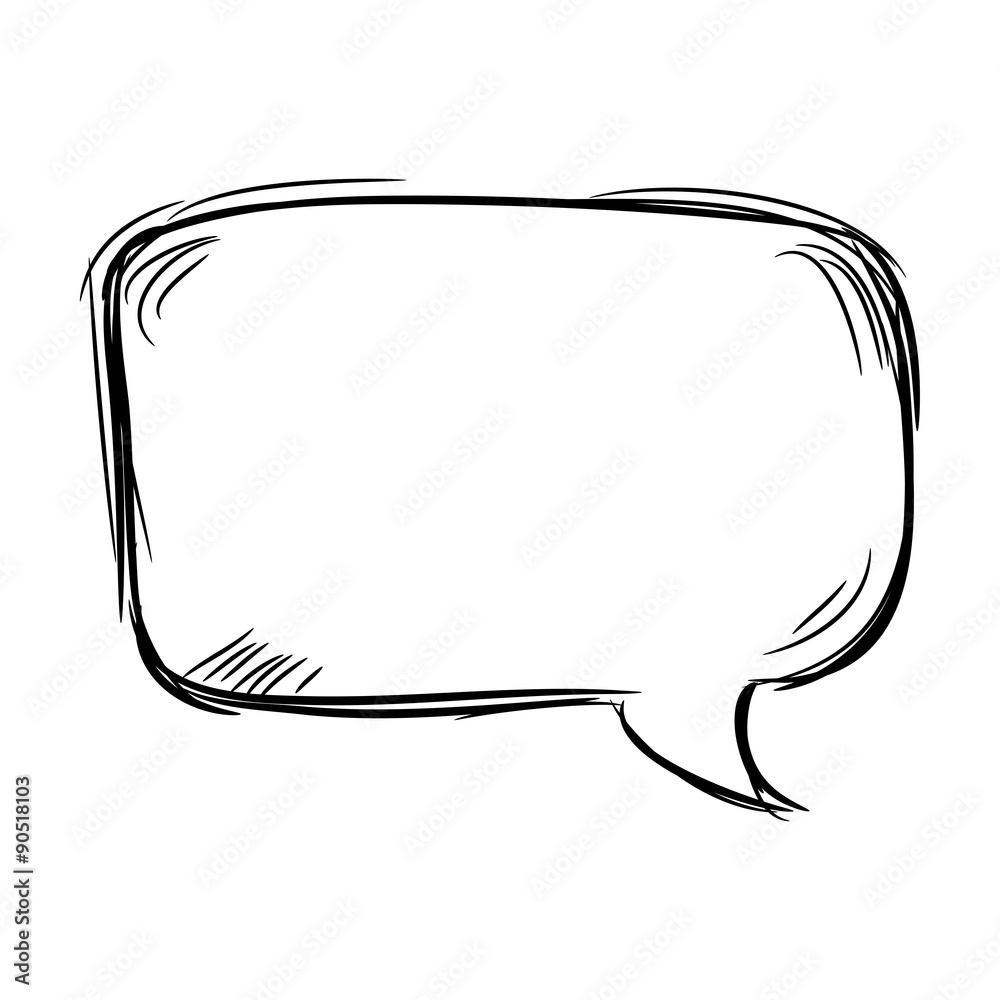 Hand Drawn Speech Bubble Stock-Vektorgrafik | Adobe Stock