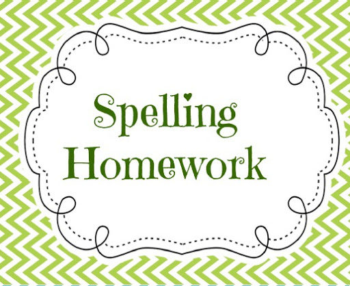 spelling homework cliparts