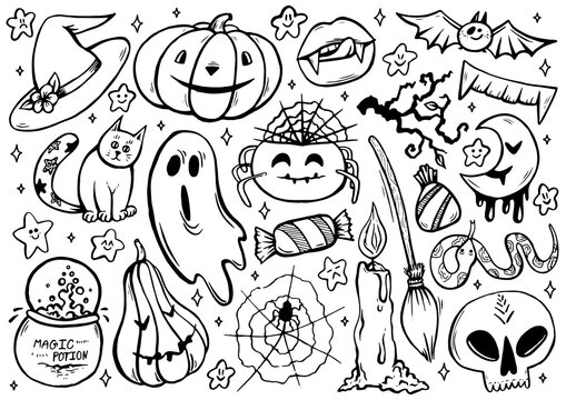 spooky halloween coloring pages