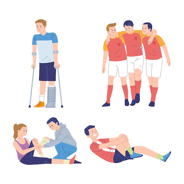 sports accidents cliparts