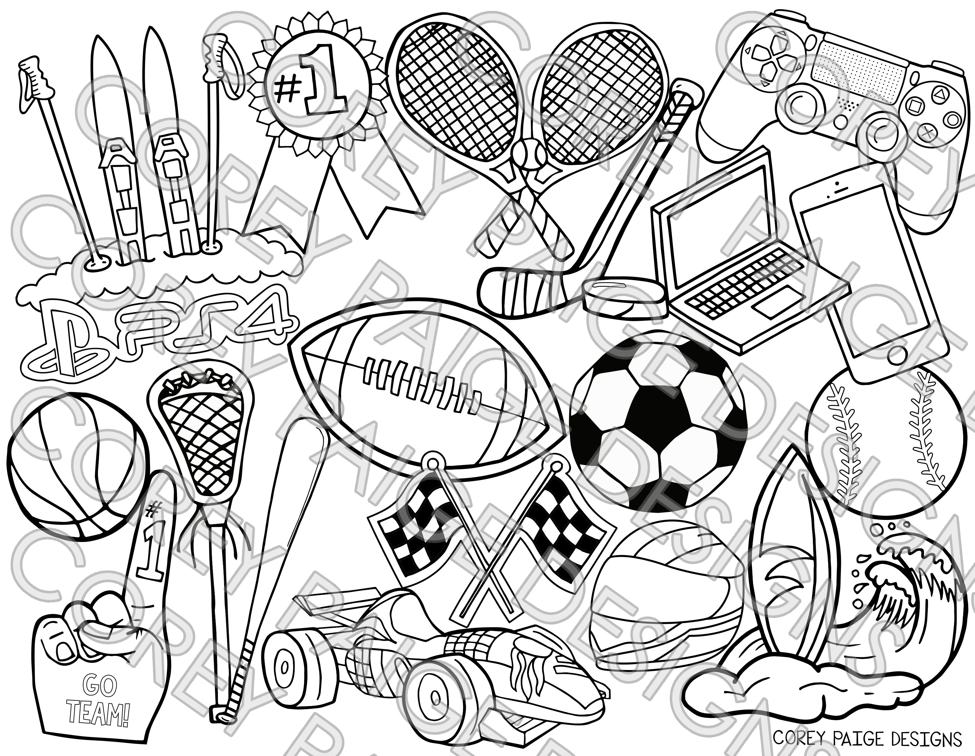 sports coloring pages printable