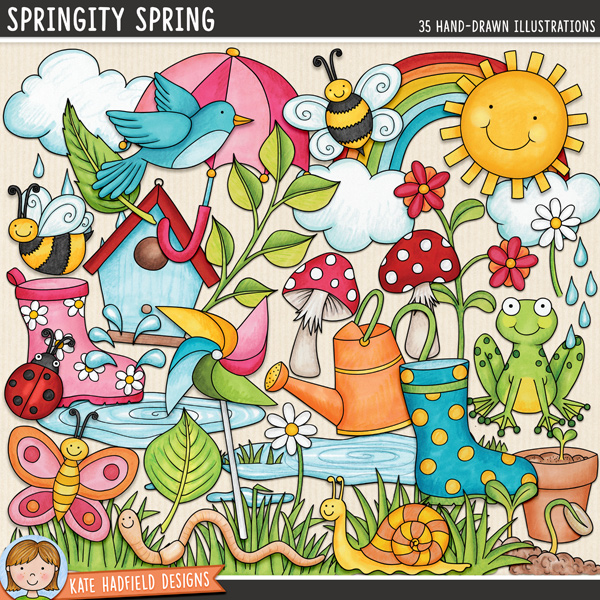 spring book cliparts
