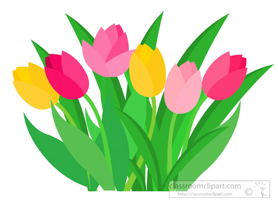Flowers Clipart - bunch-colorful-spring-tulip-flower-clipart ...