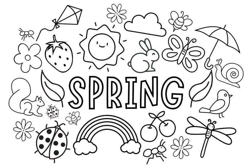 Spring Coloring Pages | Free, Printable Spring Coloring Sheets