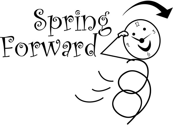 spring forward clipart