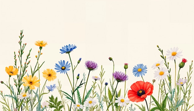 spring wildflowers cliparts